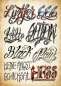 Preview: Tattoo-Vorlagen - 3er Pack Nr. 2 zum Super Sparpreis - Pin-Up, Schriften und La Catrina