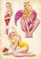 Preview: Tattoo-Vorlagen - 3er Pack Nr. 2 zum Super Sparpreis - Pin-Up, Schriften und La Catrina