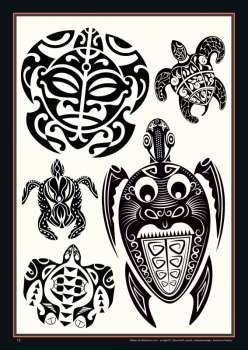 Tattoo-Vorlagen - 3er Pack Nr. 1 zum Super Sparpreis - Feminin, Maori und Watercolor