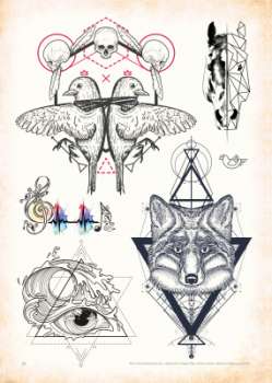 Preview: Geometric - Tattoo Vorlagen - Sketchbook Professional Style - Softcover