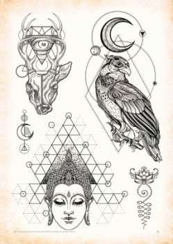 Geometric - Tattoo Vorlagen - Sketchbook Professional Style - Hardcover