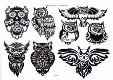 Eulen Tattoovorlagen Volume 1 - E-Book