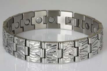 Magnetschmuck Armband "Relief" im Stil "silber"