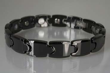 Keramik Magnet-Germanium Armband "Absolut Noir"