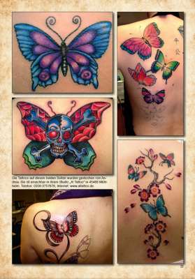 Schmetterlinge - Tattoo Vorlagen Buch - Volume 1