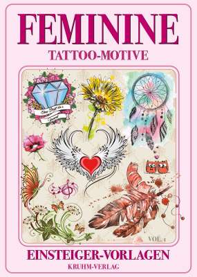 Tattoo-Vorlagen - 3er Pack Nr. 1 zum Super Sparpreis - Feminin, Maori und Watercolor
