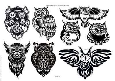 Eulen Tattoovorlagen Volume 1 - E-Book