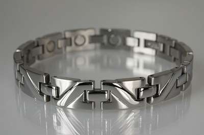 Magnetschmuck Armband "Elan" für Herren im Stil Silber