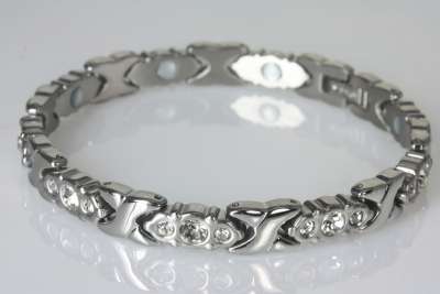 Magnet Damenarmband "Très Chic" im Stil Silber